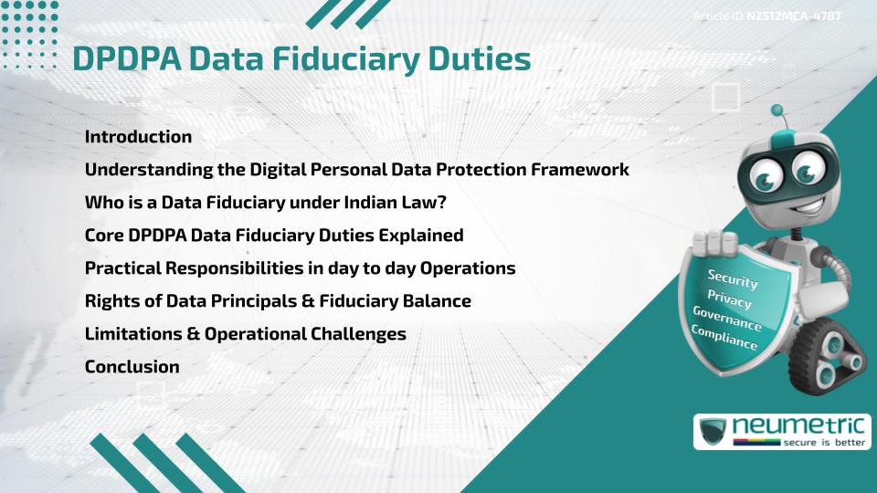 DPDPA Data Fiduciary Duties