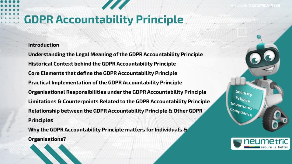 GDPR Accountability Principle