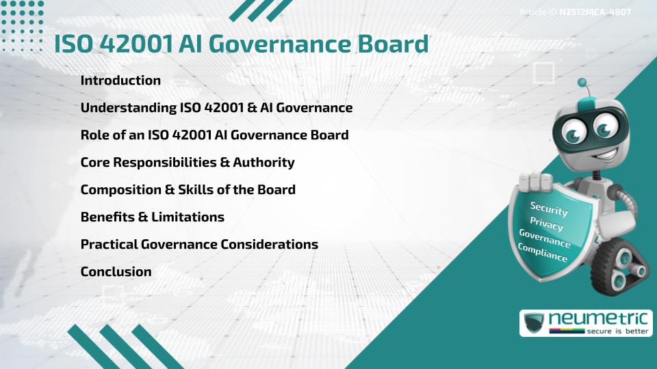 ISO 42001 AI Governance Board