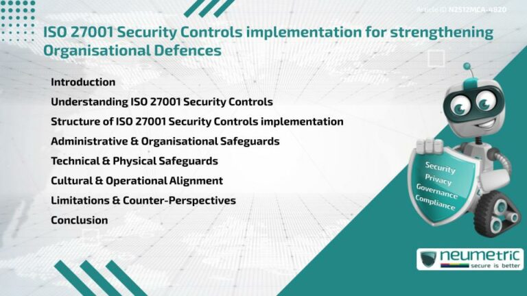 ISO 27001 Security Controls implementation for strengthening ...