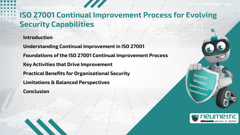 ISO 27001 Continual Improvement Process for Evolving Security Capabilities