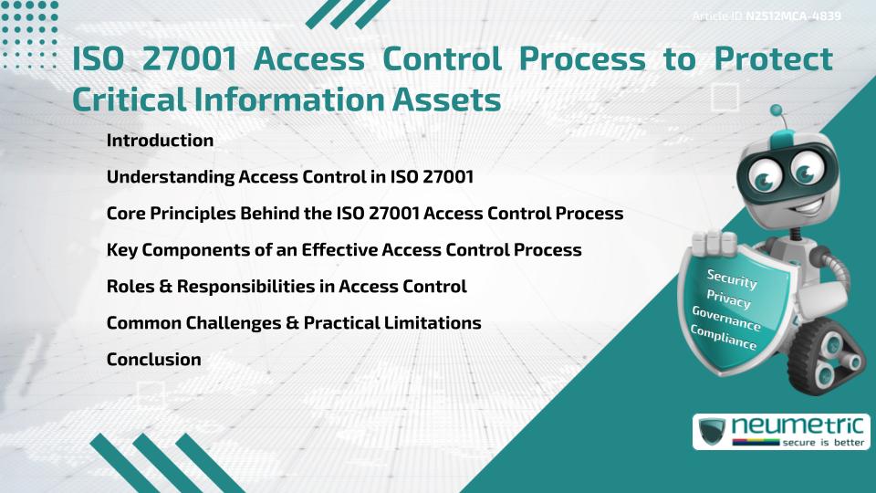 ISO 27001 Access Control Process to Protect Critical Information Assets
