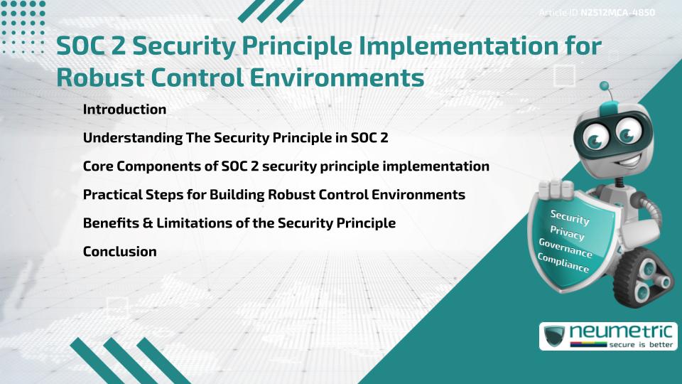 SOC 2 Security Principle Implementation for Robust Control Environments