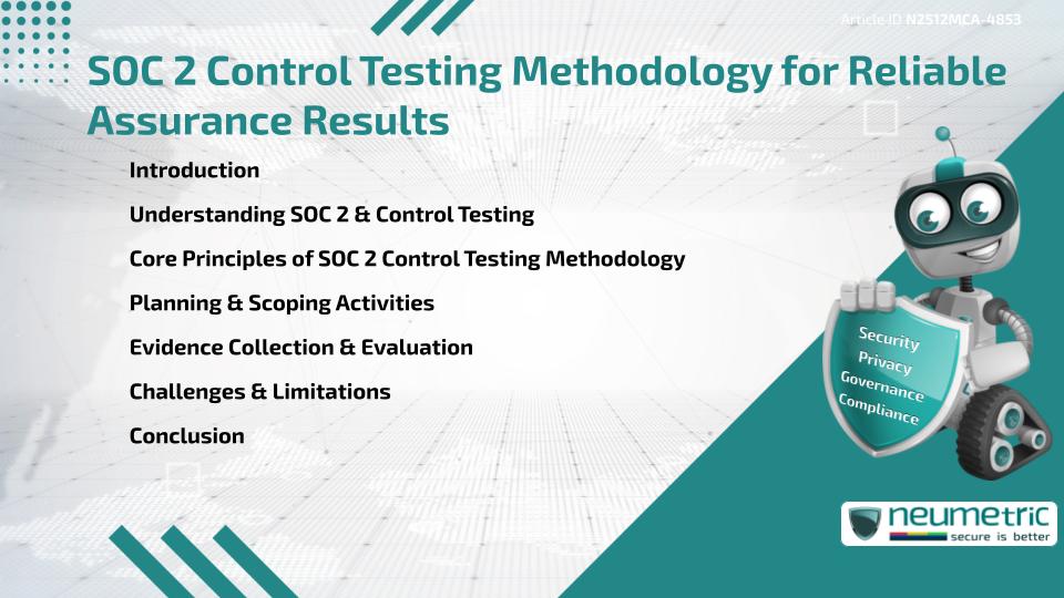SOC 2 Control Testing Methodology for Reliable Assurance Results