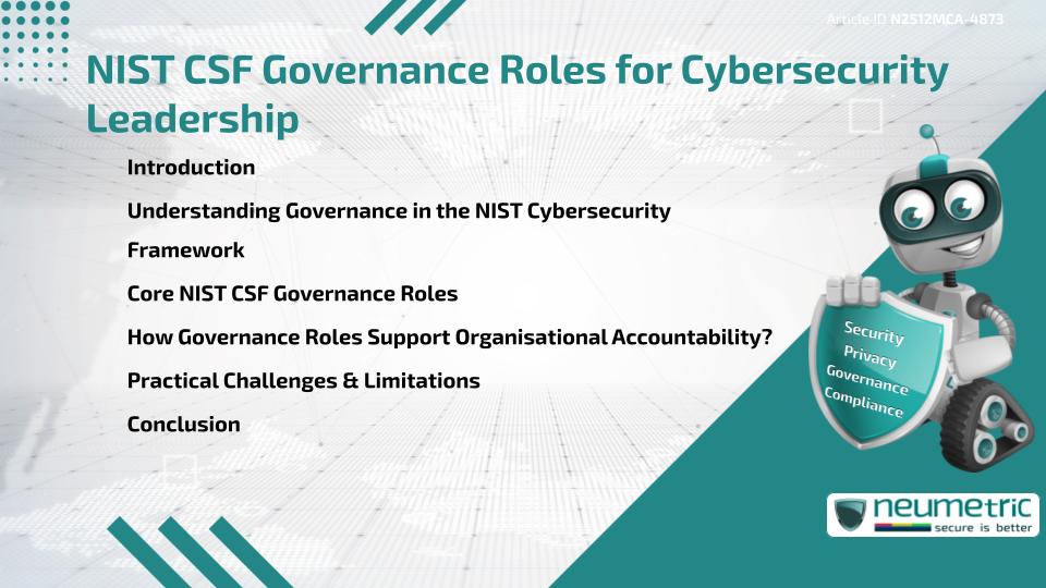 NIST CSF Governance Roles for Cybersecurity Leadership