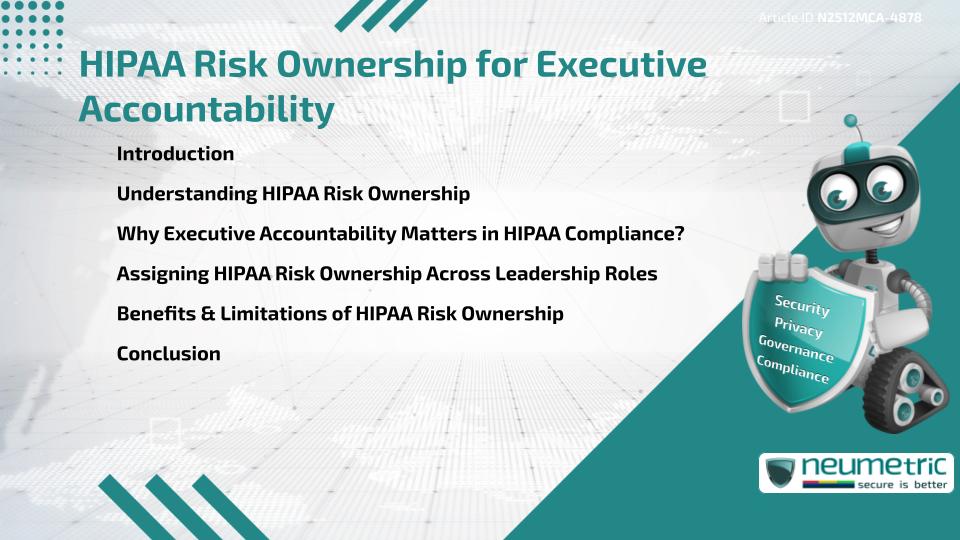 HIPAA Risk Ownership for Executive Accountability