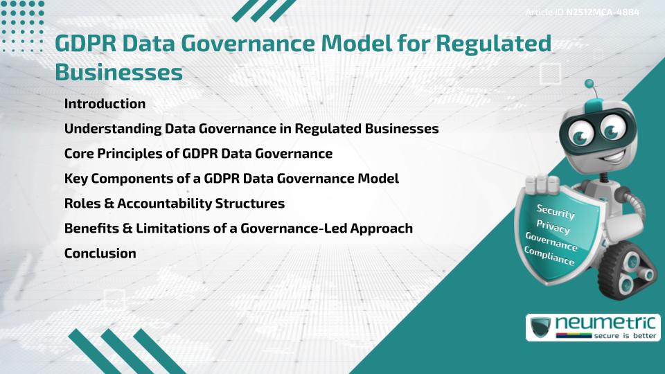 GDPR Data Governance Model for Regulated Businesses