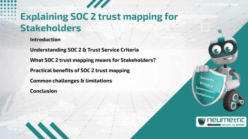 Explaining SOC 2 trust mapping for Stakeholders