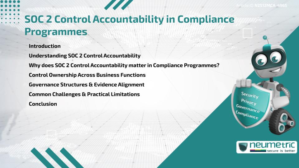 SOC 2 Control Accountability in Compliance Programmes