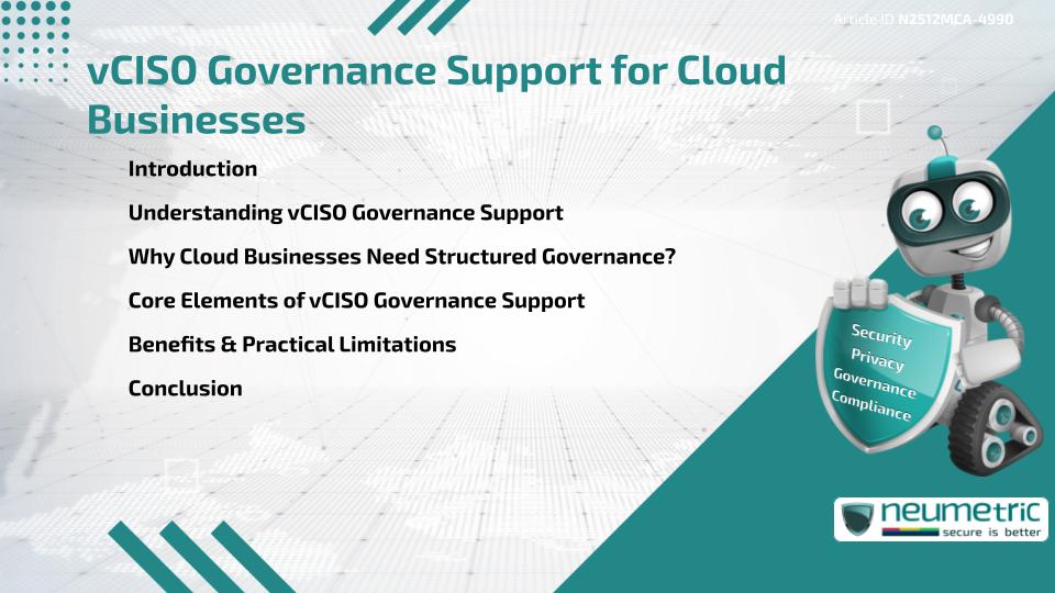 vCISO Governance Support for Cloud Businesses