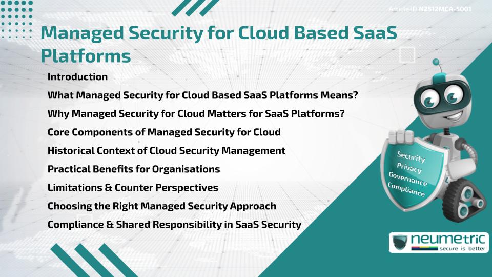 Managed Security for Cloud Based SaaS Platforms