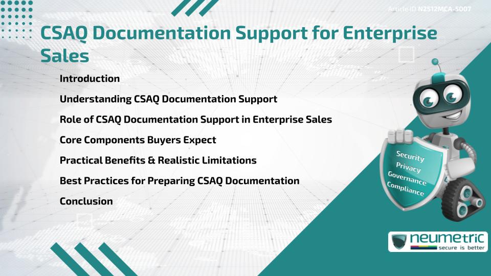 CSAQ Documentation Support for Enterprise Sales