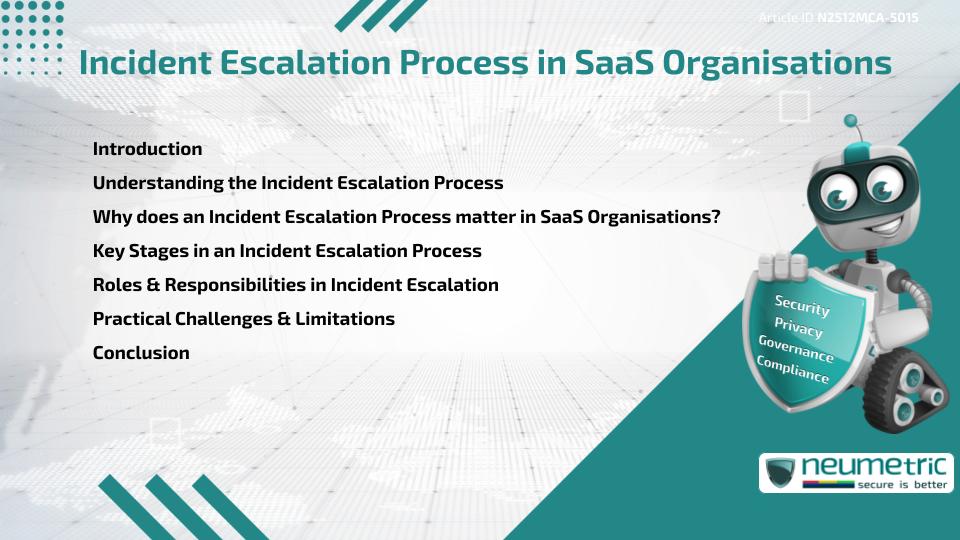 Incident Escalation Process in SaaS Organisations