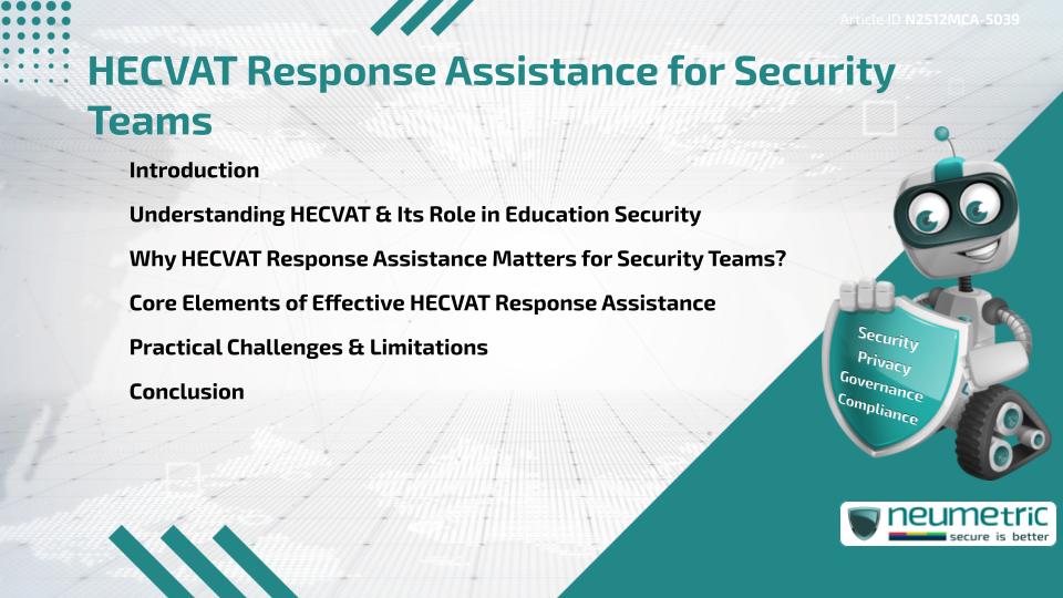 HECVAT Response Assistance for Security Teams