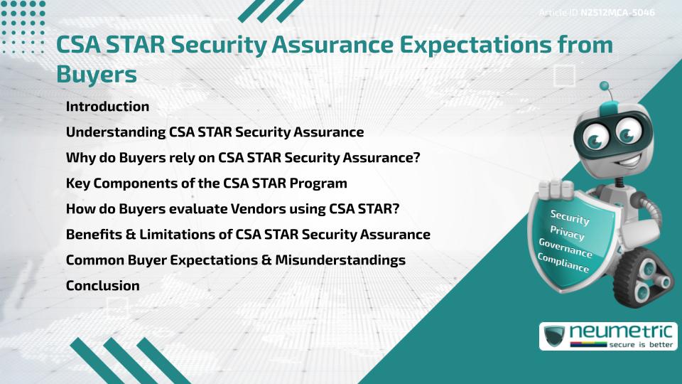 CSA STAR Security Assurance Expectations from Buyers