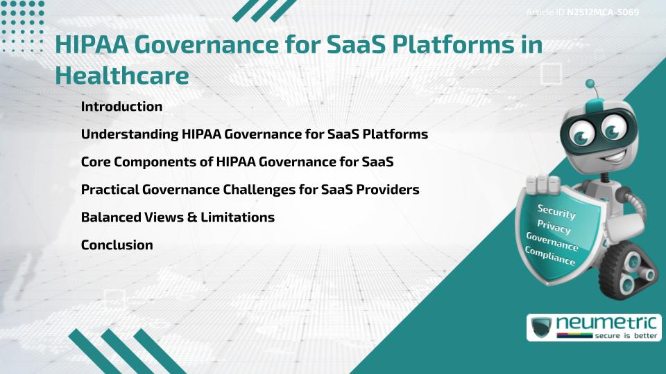 HIPAA Governance for SaaS Platforms in Healthcare