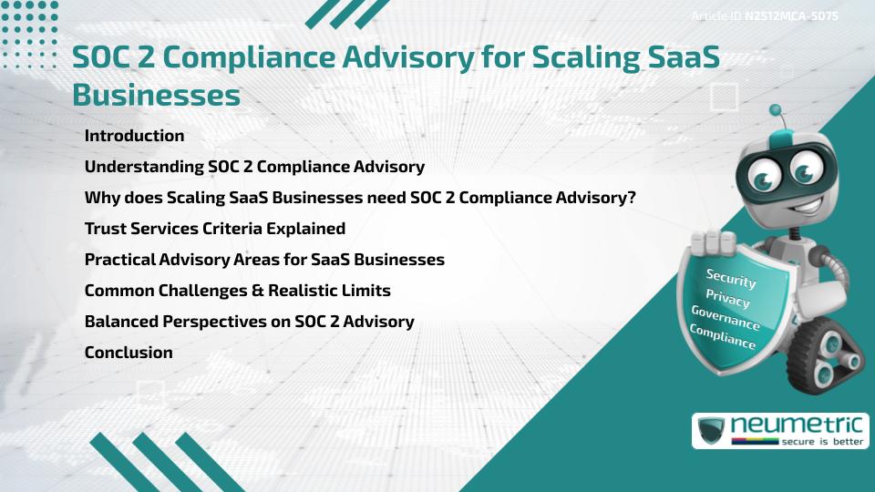 SOC 2 Compliance Advisory for Scaling SaaS Businesses