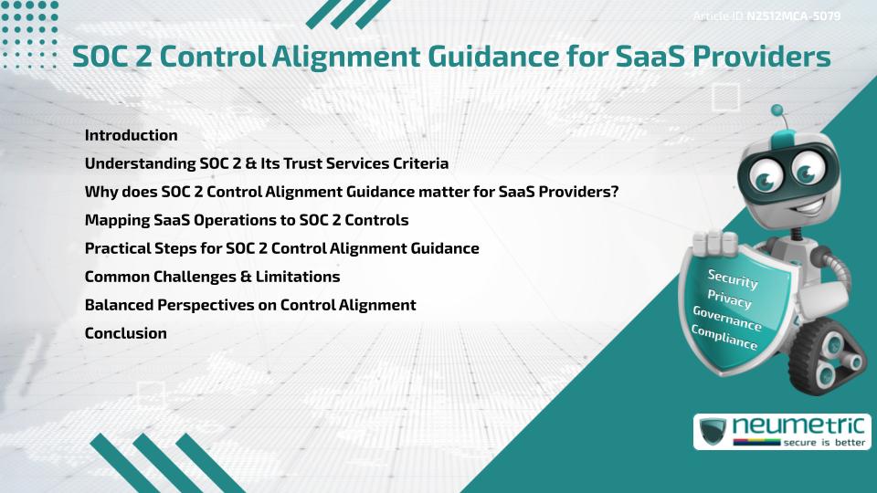 SOC 2 Control Alignment Guidance for SaaS Providers