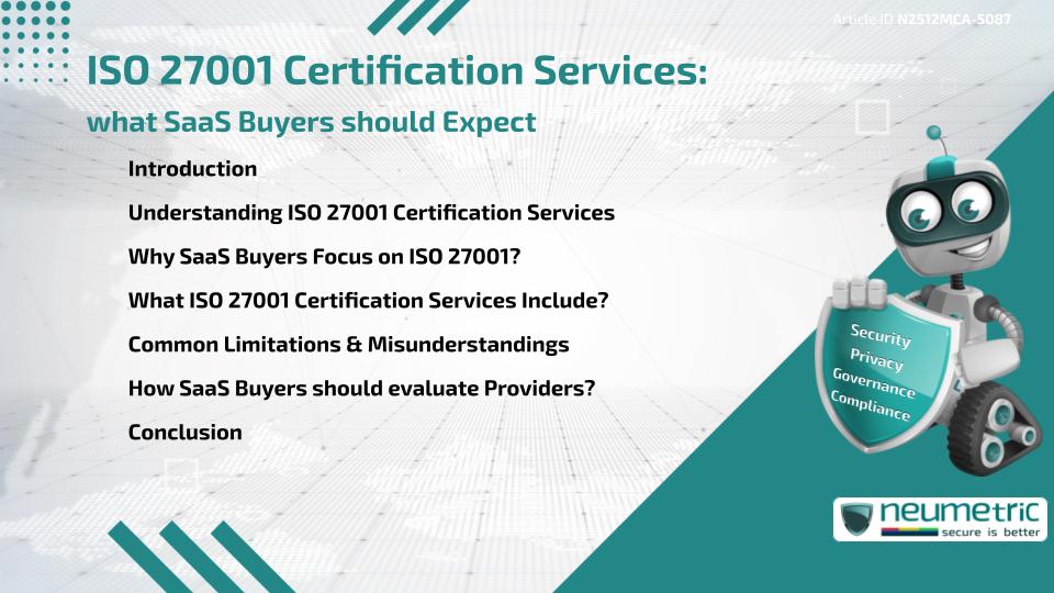 ISO 27001 Certification Services: what SaaS Buyers should Expect