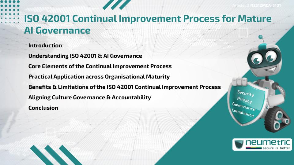 ISO 42001 Continual Improvement Process for Mature AI Governance