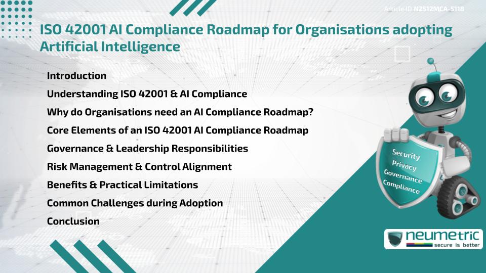 ISO 42001 AI Compliance Roadmap for Organisations adopting Artificial Intelligence