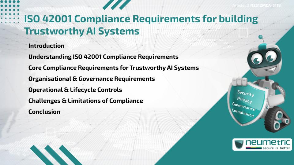ISO 42001 Compliance Requirements for building Trustworthy AI Systems