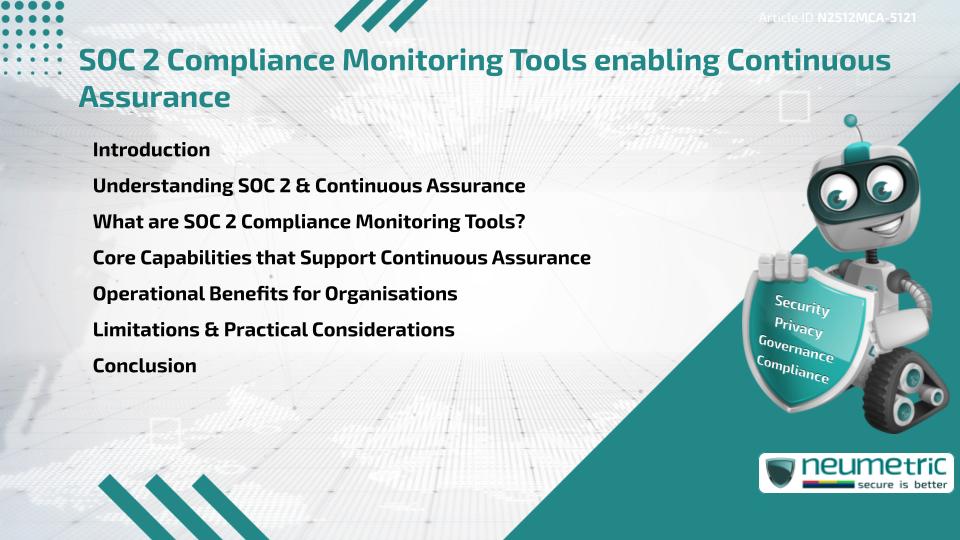 SOC 2 Compliance Monitoring Tools enabling Continuous Assurance