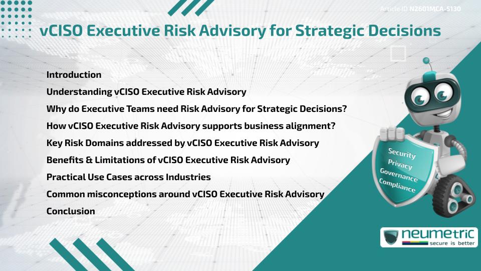 vCISO Executive Risk Advisory for Strategic Decisions