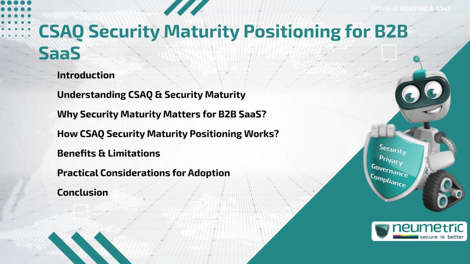 CSAQ Security Maturity Positioning for B2B SaaS