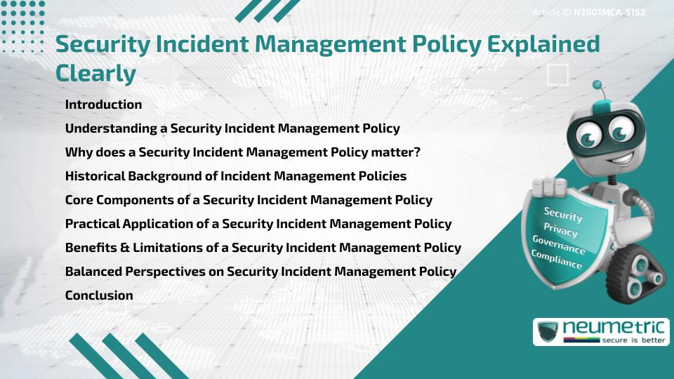 Security Incident Management Policy Explained Clearly