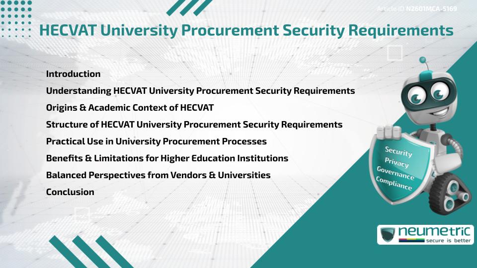 HECVAT University Procurement Security Requirements