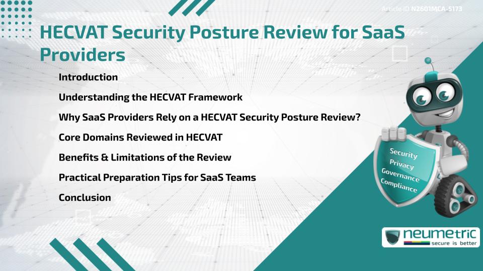 HECVAT Security Posture Review for SaaS Providers