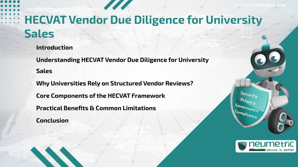 HECVAT Vendor Due Diligence for University Sales