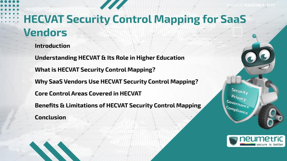 HECVAT Security Control Mapping for SaaS Vendors