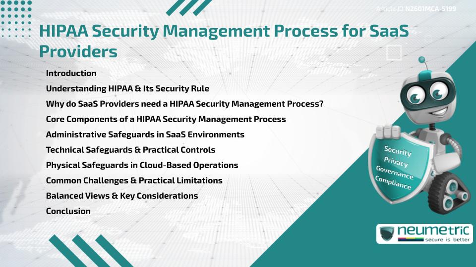 HIPAA Security Management Process for SaaS Providers