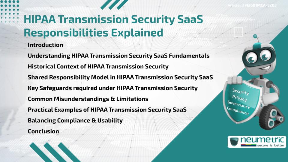 HIPAA Transmission Security SaaS Responsibilities Explained