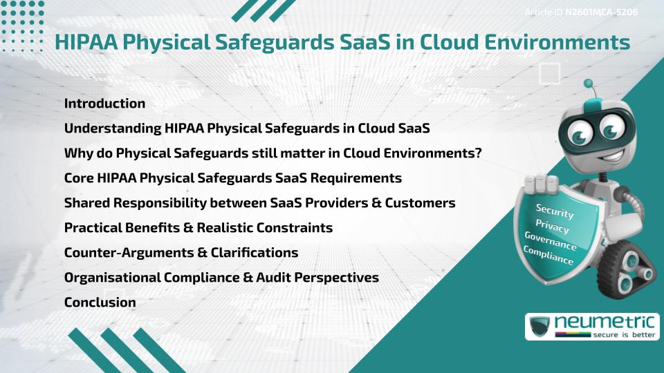 HIPAA Physical Safeguards SaaS in Cloud Environments