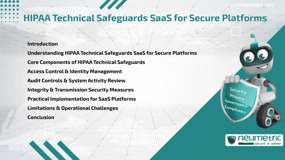 HIPAA Technical Safeguards SaaS for Secure Platforms
