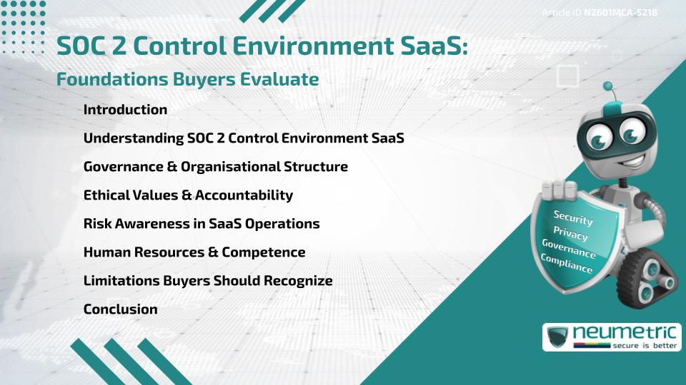 SOC 2 Control Environment SaaS: Foundations Buyers Evaluate