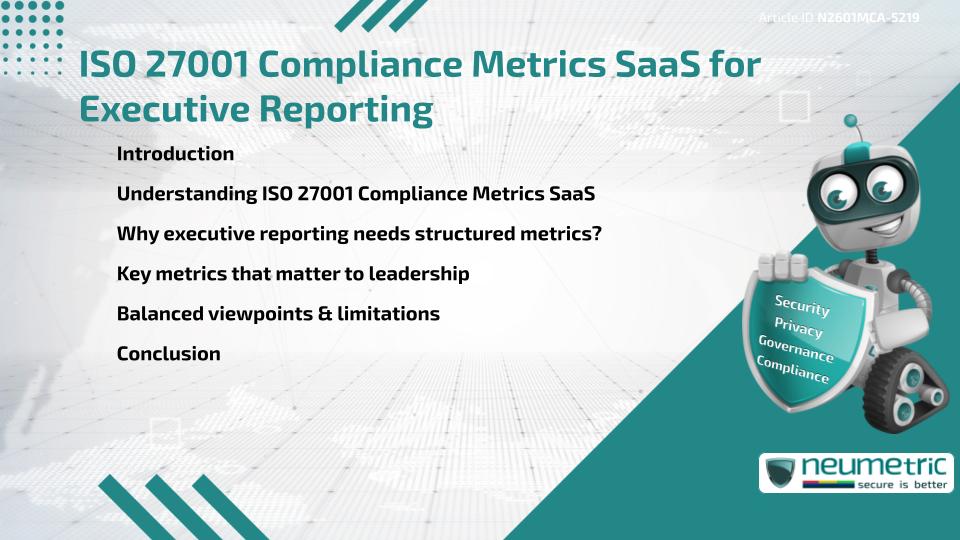 ISO 27001 Compliance Metrics SaaS for Executive Reporting