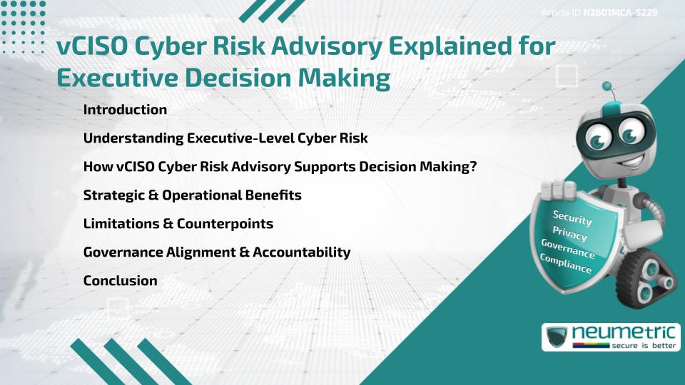 vCISO Cyber Risk Advisory Explained for Executive Decision Making