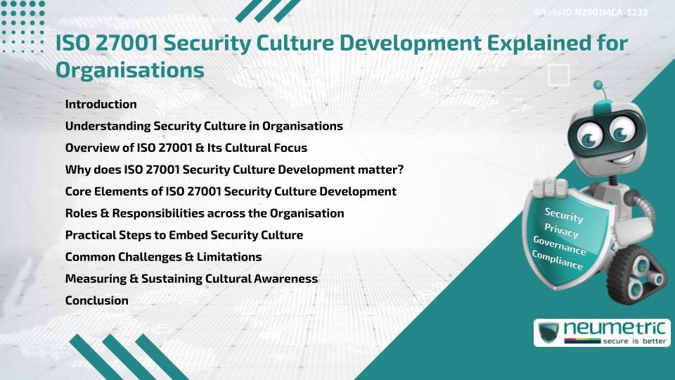 ISO 27001 Security Culture Development Explained for Organisations