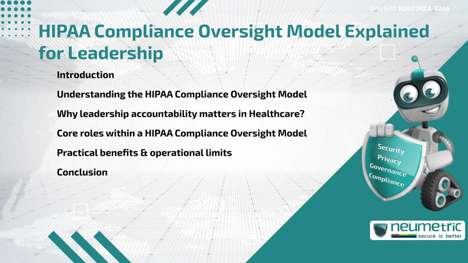 HIPAA Compliance Oversight Model Explained for Leadership