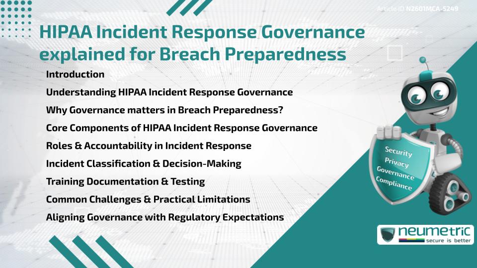 HIPAA Incident Response Governance explained for Breach Preparedness