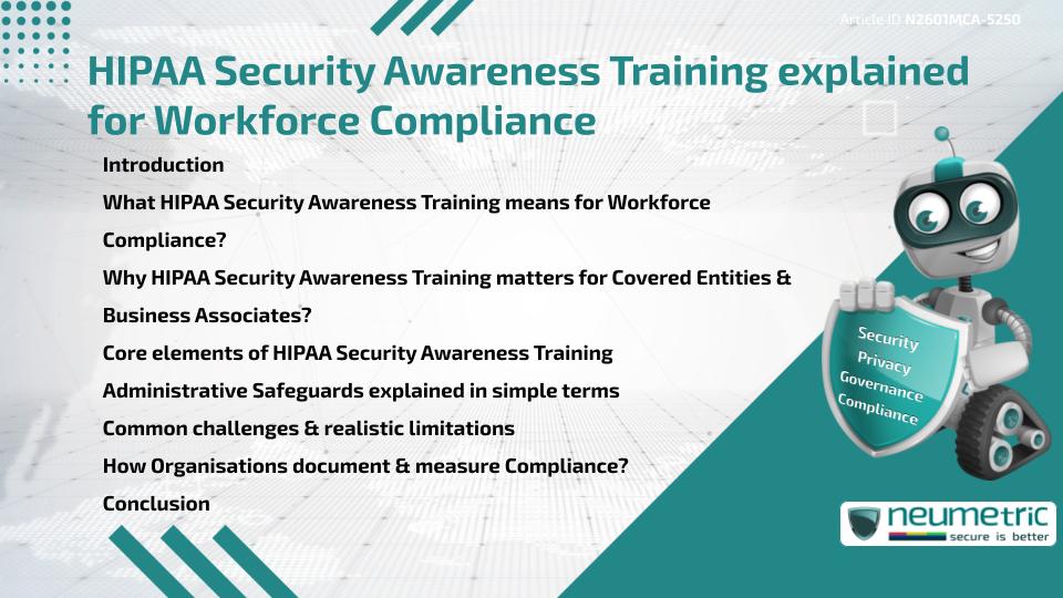 HIPAA Security Awareness Training explained for Workforce Compliance