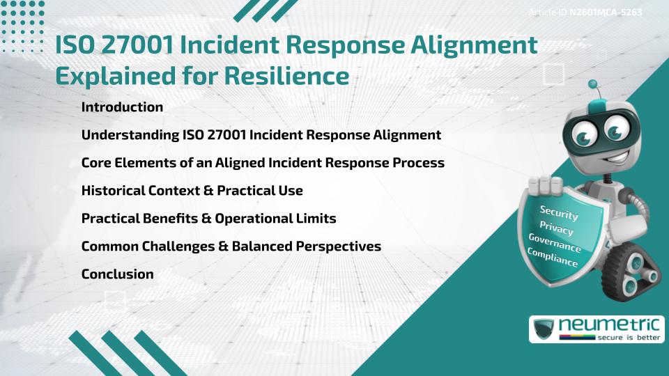 ISO 27001 Incident Response Alignment Explained for Resilience