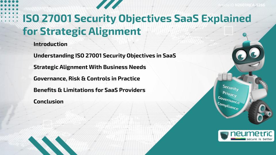 ISO 27001 Security Objectives SaaS Explained for Strategic Alignment