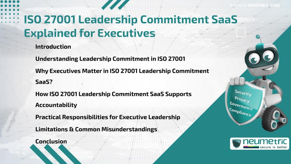 ISO 27001 Leadership Commitment SaaS Explained for Executives