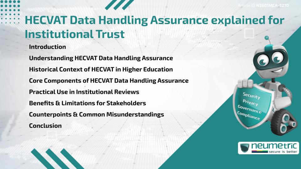 HECVAT Data Handling Assurance explained for Institutional Trust