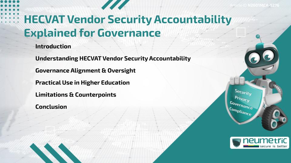HECVAT Vendor Security Accountability Explained for Governance